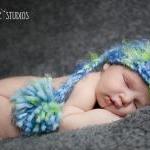 Blue And Green Newborn Baby Boy Hat