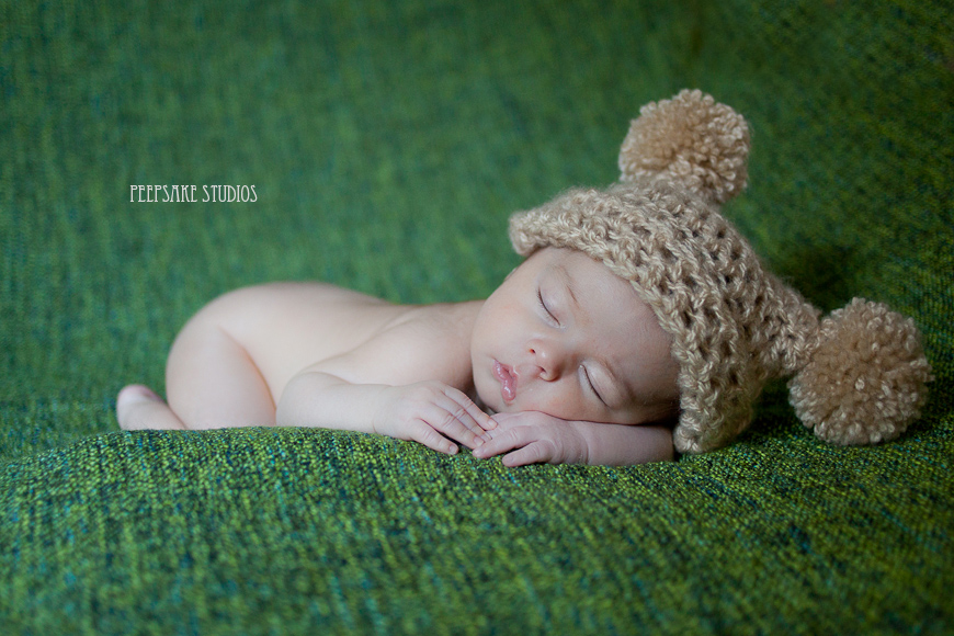 Double Pom Jester Baby Hat - Photo Prop